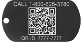 QR Code Dog Tag Medical ID Necklace, , pemblem image number 0